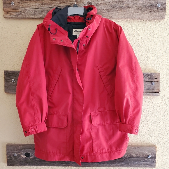Eddie Bauer Mid-weight Ladies Down Parka Red Small - Picture 1 of 16